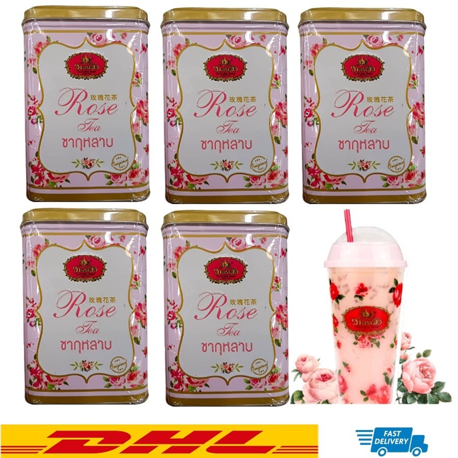 5 x 50g. Cha Tra Mue Authentic High Quality Thai Oolong+ Rose Petals Tea Mix DHL