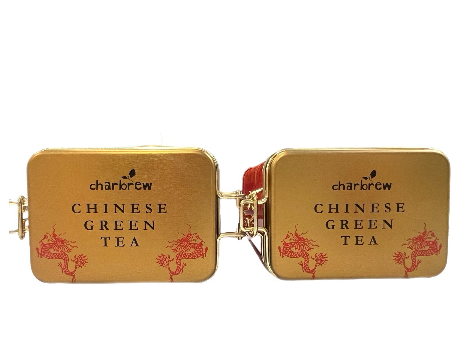 Charbrew Chinese Green Tea • 2 Latch-Lid Tins • 60 Bags Each – Gift Set