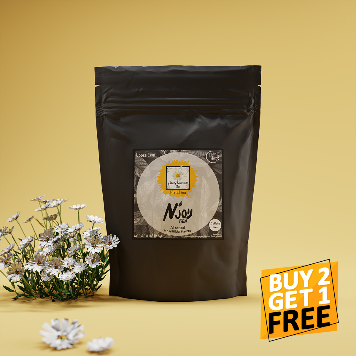 Citrus Chamomile Tea Premium LOOSE LEAF TISANE TEA