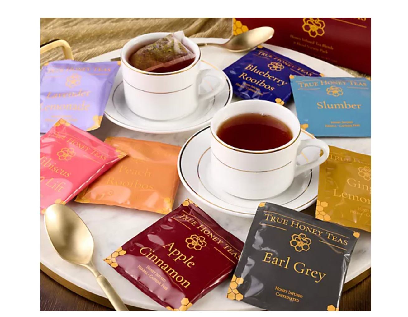 e Honey Teas 24 Single Serve Honey Infused Gourmet Teas w/ Gift Box