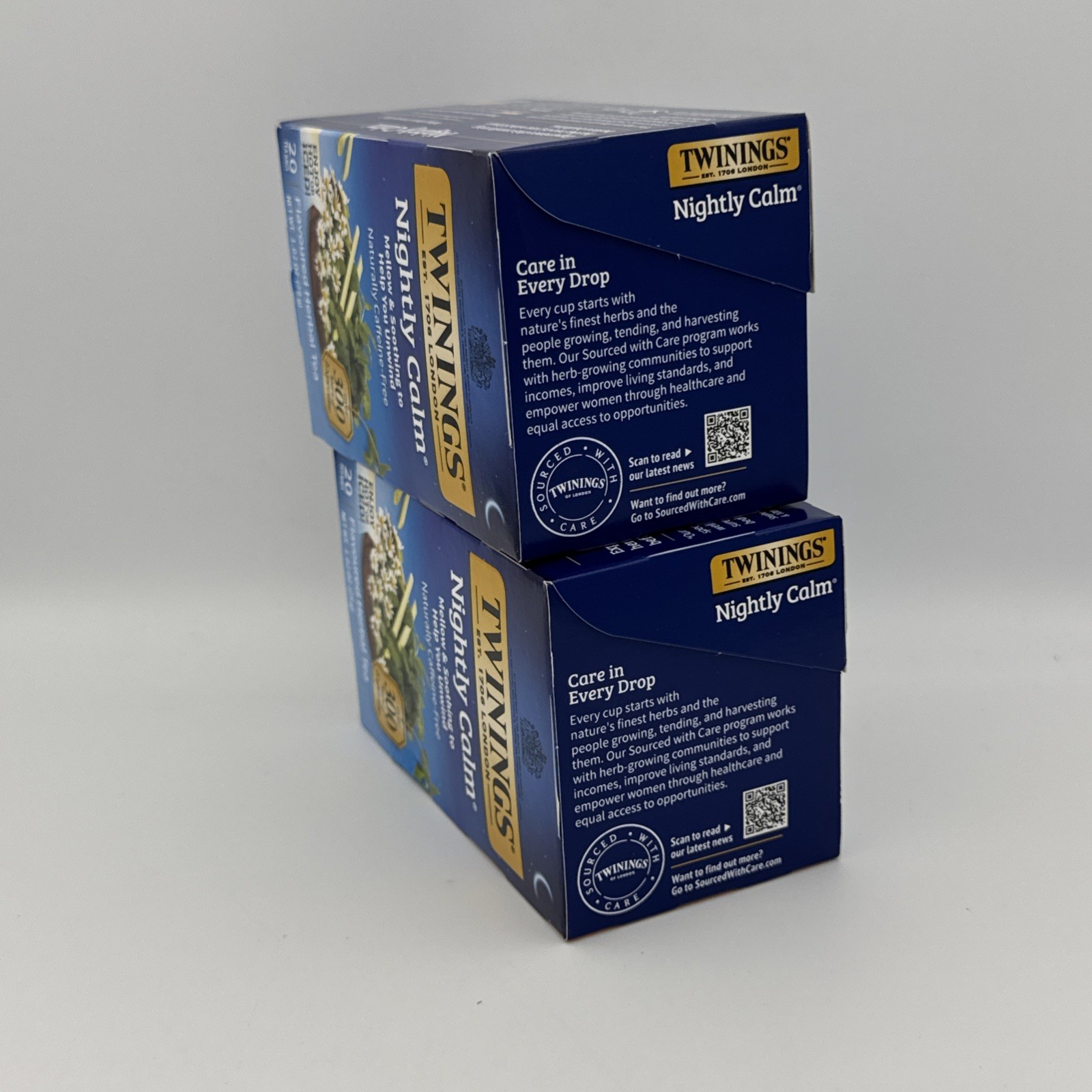2 Pack – Twinings Nightly Calm Herbal Tea Bags – 20 Count Each Box
