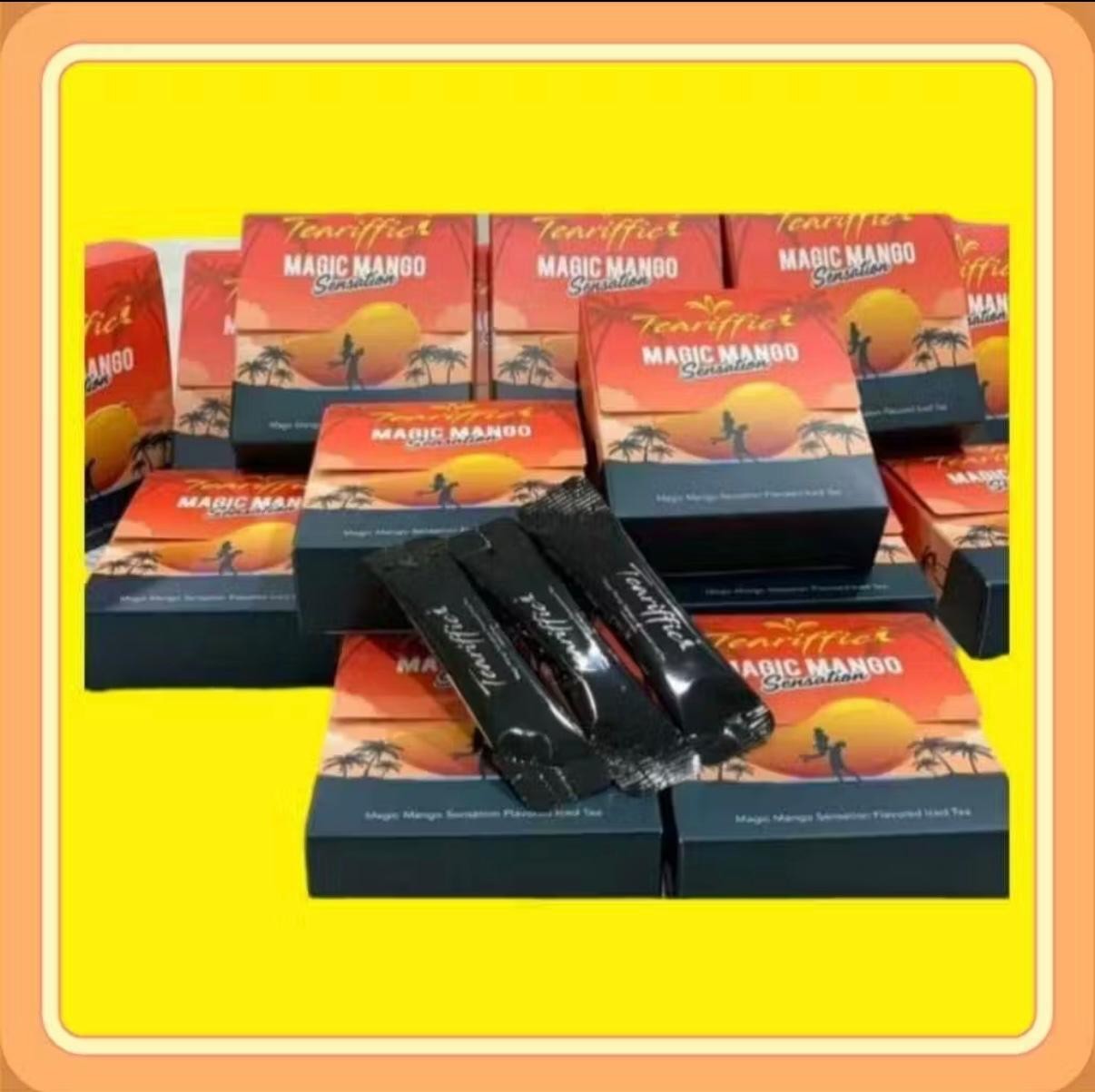 Teariffic Magic Mango Sensation Sexual Men Herb Energy Coffee 1 Box (12 Sachets)