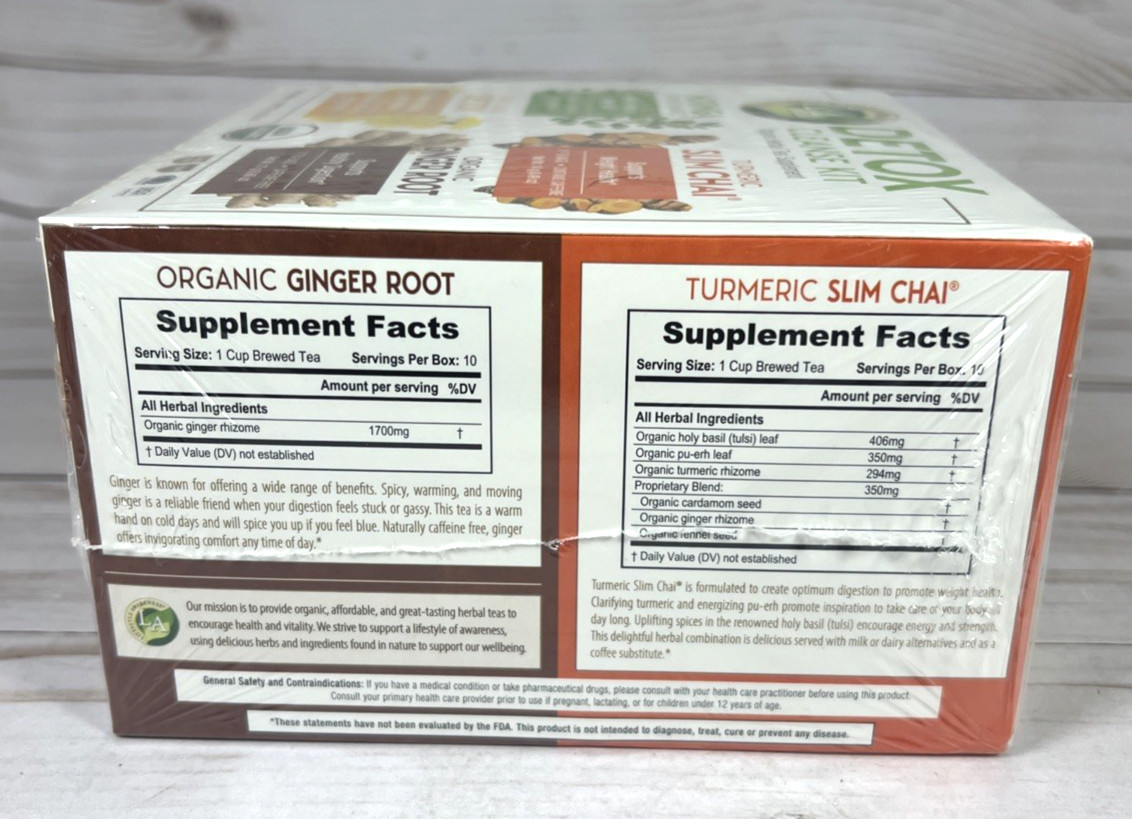 Lifestyle Awareness Detox Cleanse Kit Organic Tea 40 Bags 8/2027