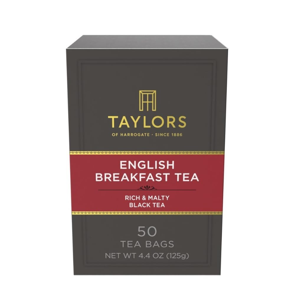 Rich & Refreshing 50 Count English Breakfast Tea – Pillow Tea Bags for Anytime