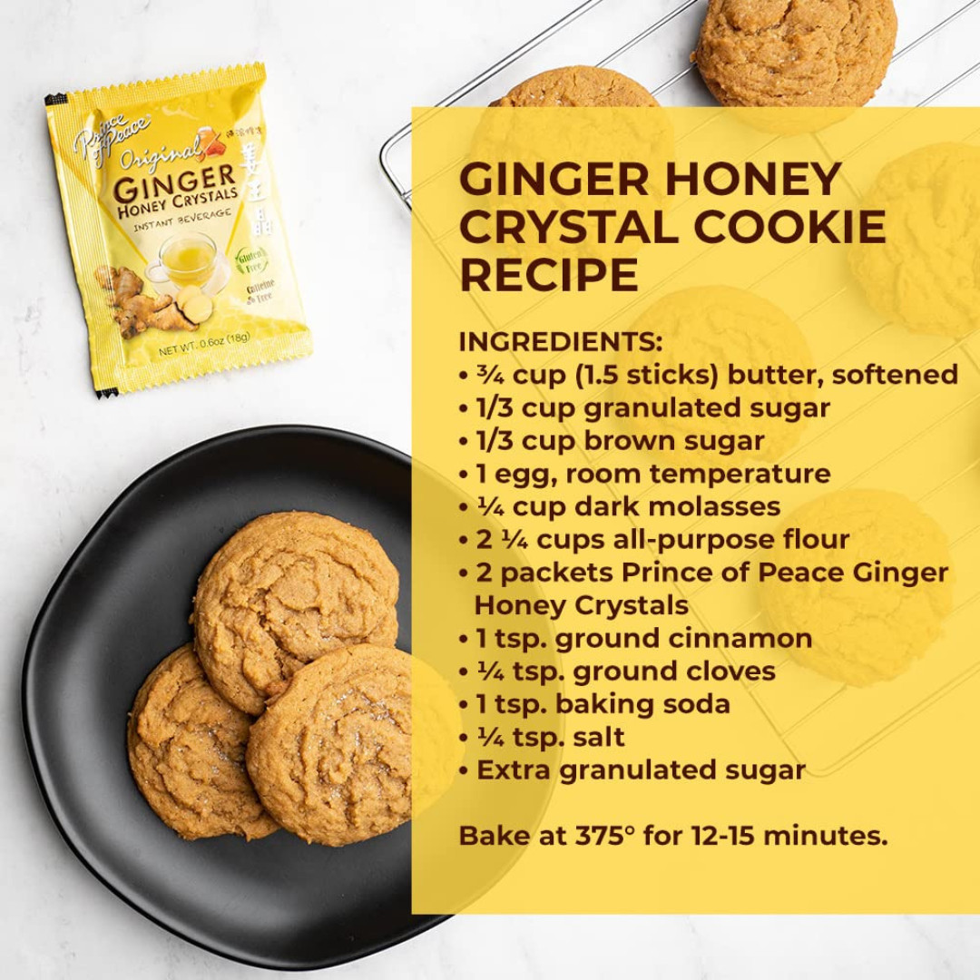 Prince of Peace Ginger Honey Crystals 30ct Instant Herbal Tea Drink