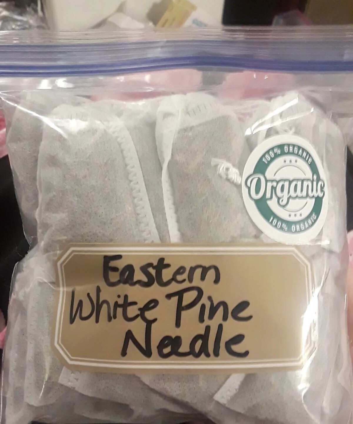Lot: 30/31 PC Organic Eastern White Pine Needle Tea Bags Fresh Harvest Pack Bag