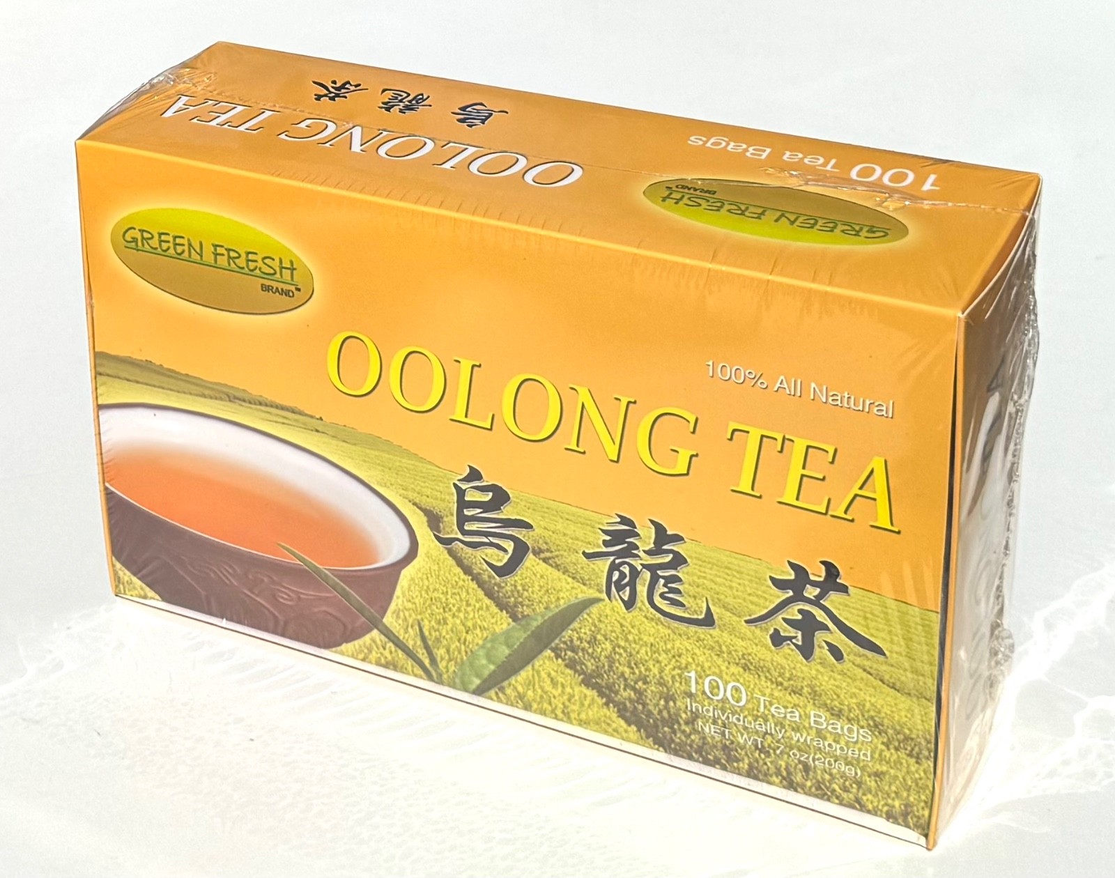 Green Fresh 100-Count Oolong Tea Bags 100% Natural Handpicked from Fujiang 7oz