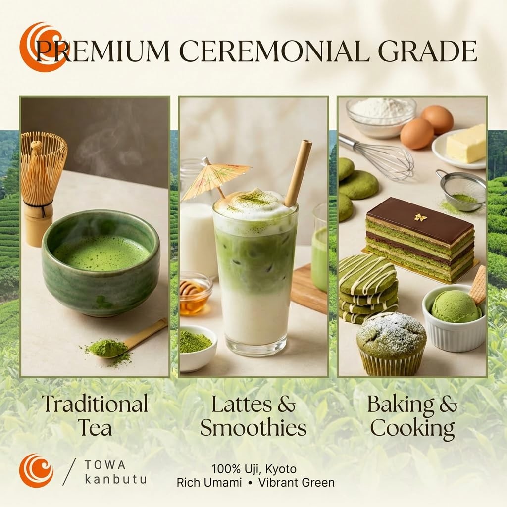 Uji Matcha Daily Ceremonial Grade 3.53oz (100g) by – Premium Quality, Perfect…
