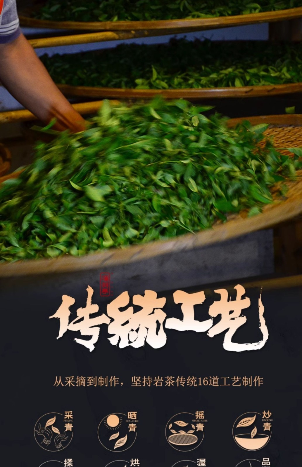 武夷岩茶,铁罗汉,半天腰,水金龟,白鸡冠,125g*4
