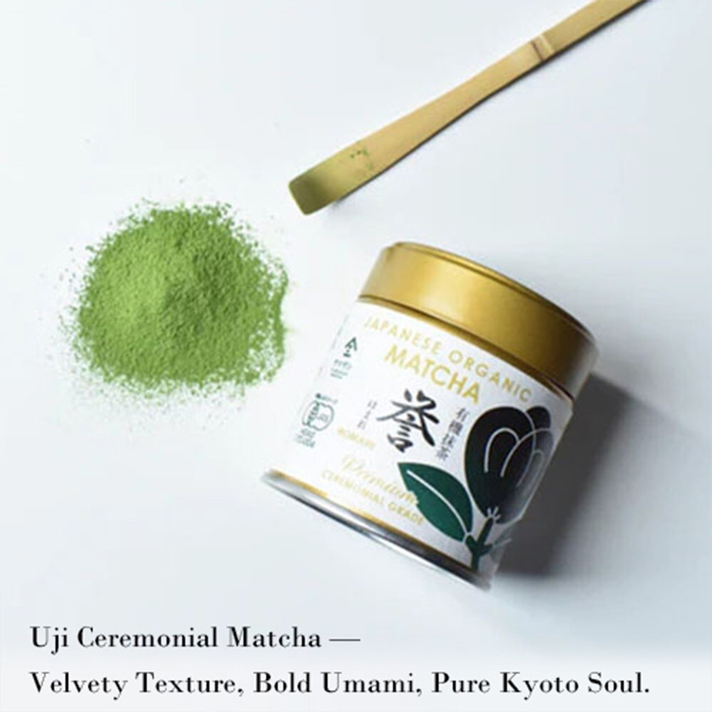 Japanese Organic Matcha Ceremonial Grade Green Tea Powder HOMARE 30g/Tin