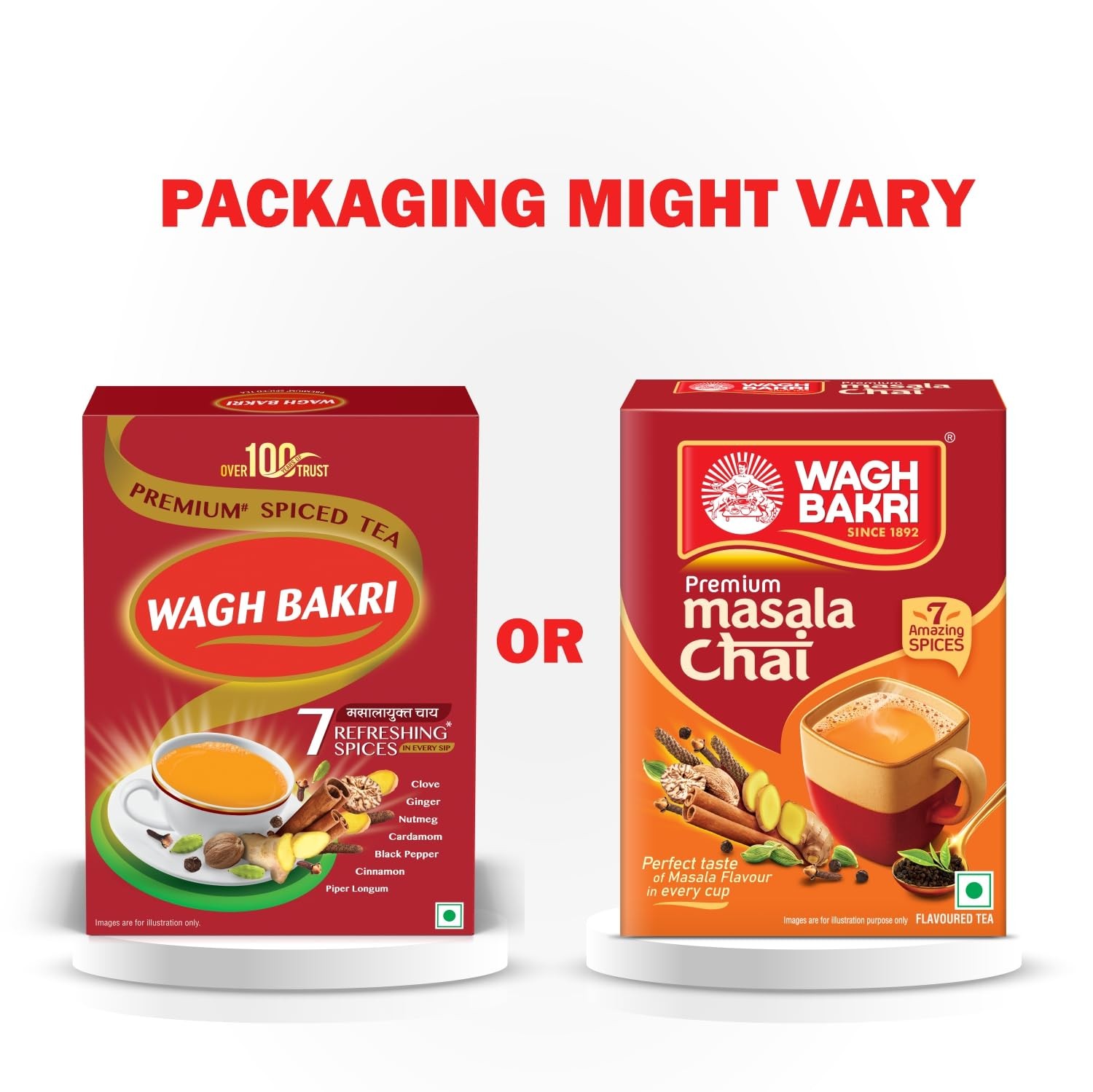 Wagh Bakri Premium Spiced Tea | With 7 Refreshing Spices |250 Gram, Black Tea