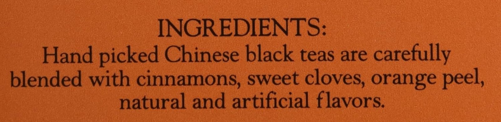 Black Tea Pack of 4 Caffeinated 80 Sachets Hot Cinnamon Sunset Orange