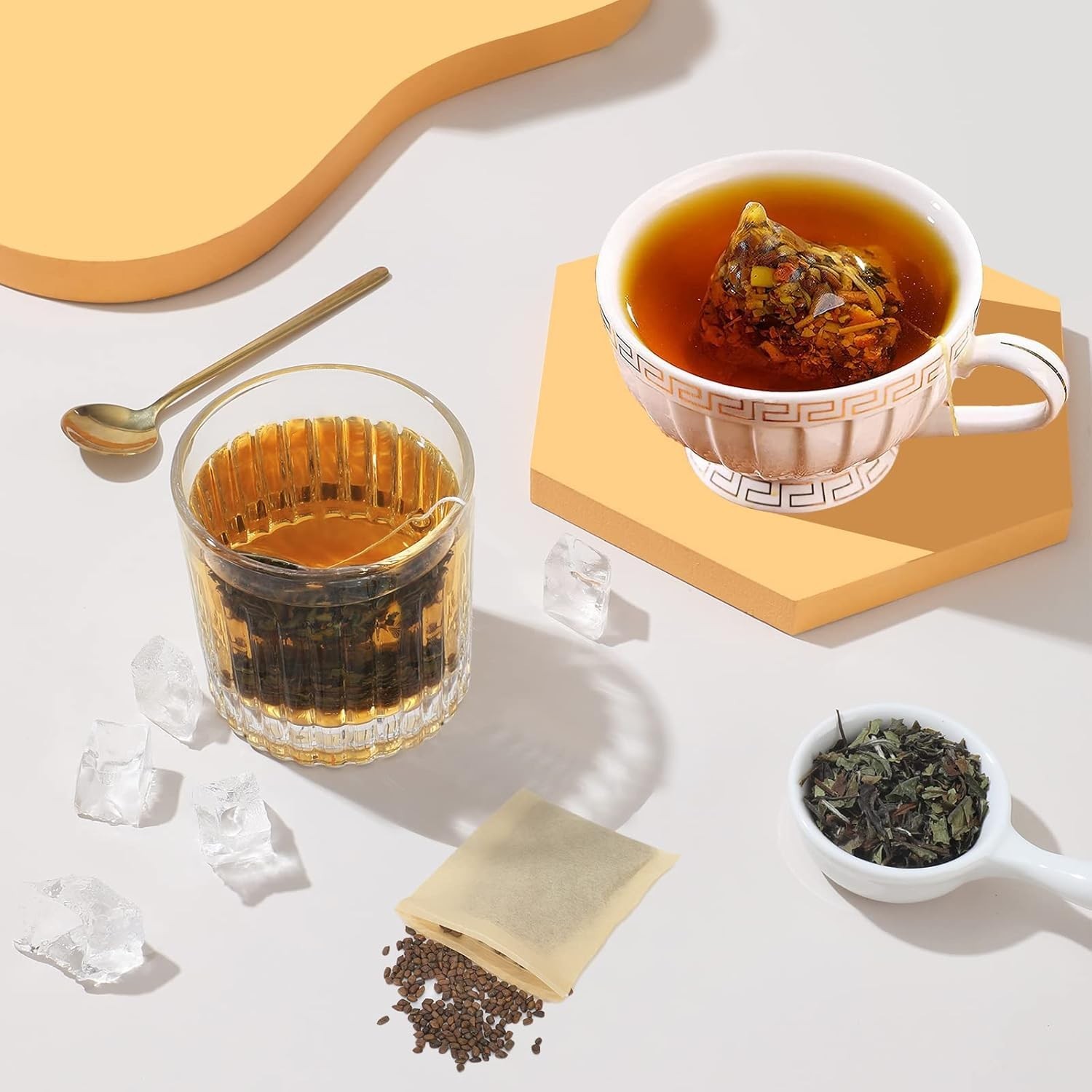 Organic Disposable Tea Bags – 100 Count Unbleached Filter Bags for Loose Leaf