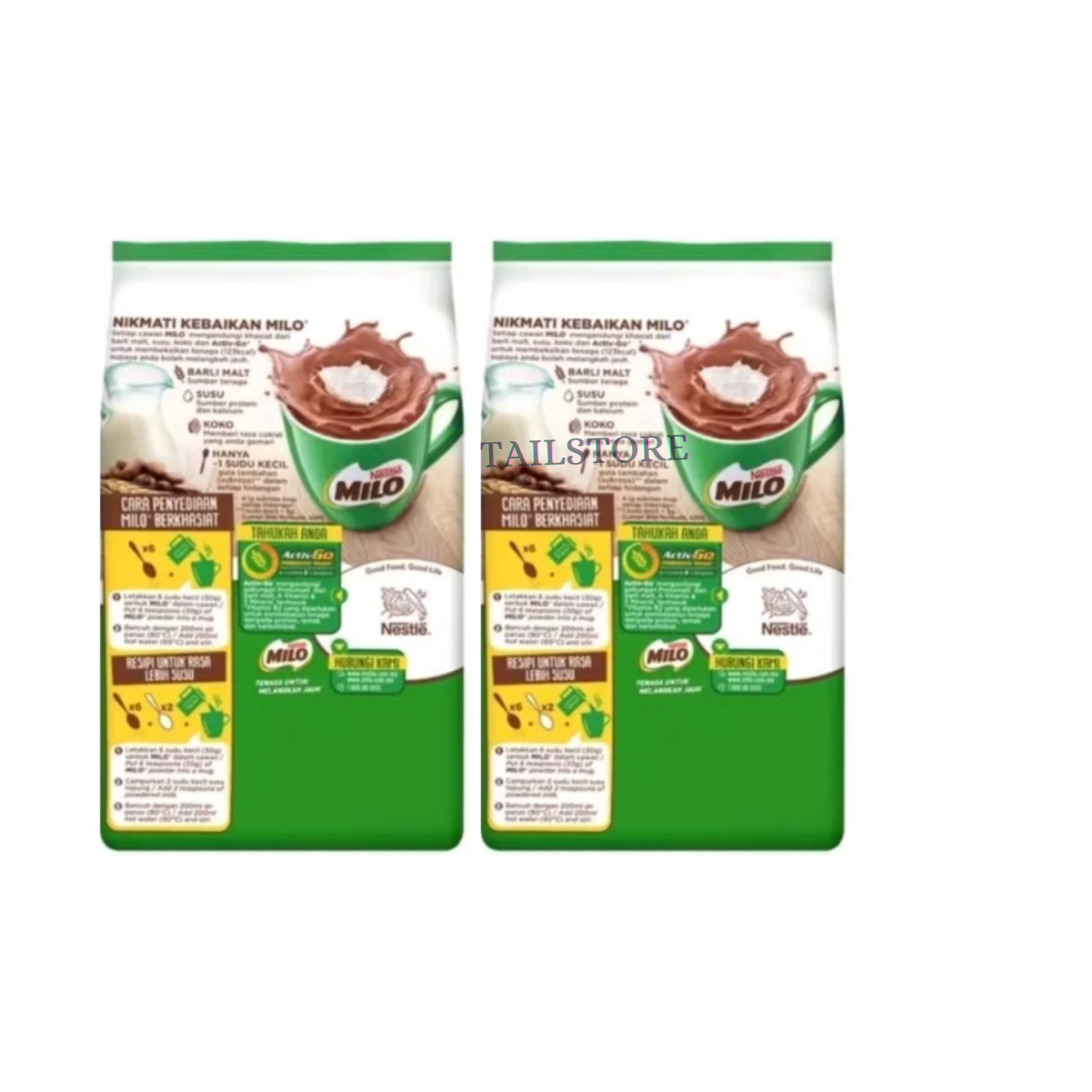 MILO Chocolate Malt Powder Drink 2 Pack 200gm -Fast Shipping