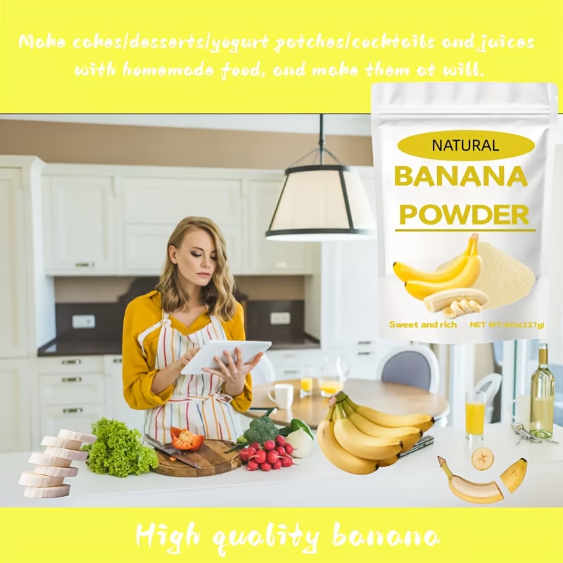 Natural Banana Powder Sugar-Free Additive Free Gluten Free No Artificial Flavors