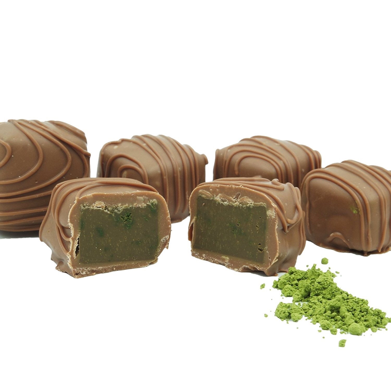 Philadelphia Candies Japanese Matcha Green Tea Meltaway Truffles, Milk Chocolate