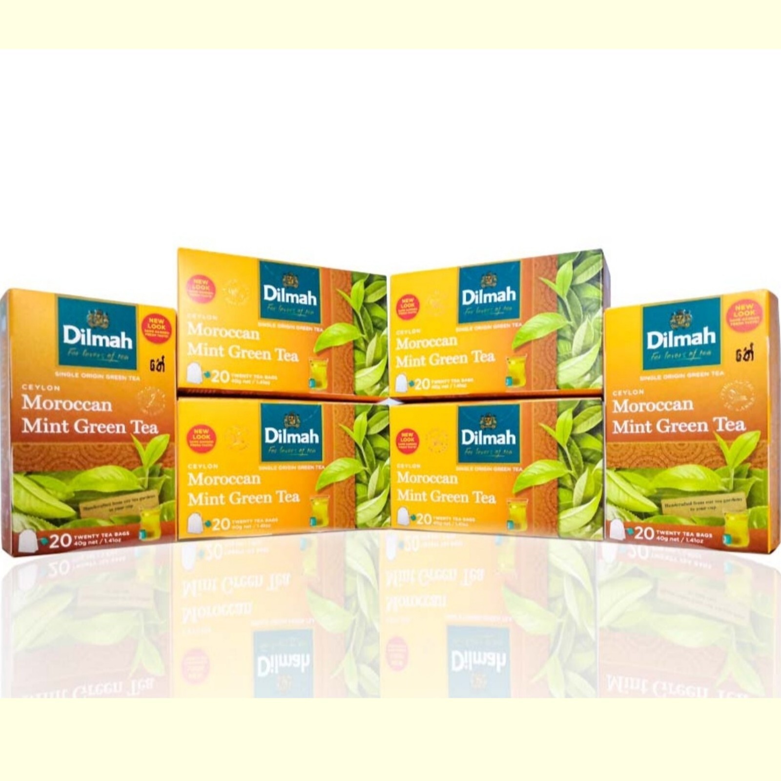 Dilmah Moroccan Mint Green Tea 100 Bags (5x 20) Pure Ceylon Single Origin Bulk
