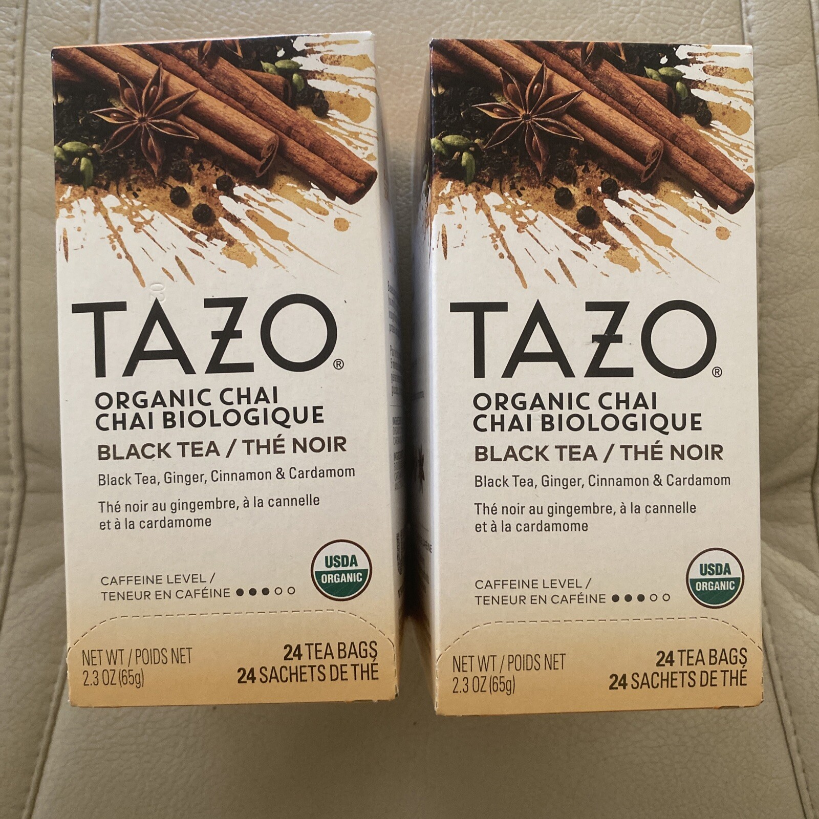 Tazo Organic Chai Tea Bags Black Tea Cinn & Cardamom 24 Count (2 Pack) 7/25/25