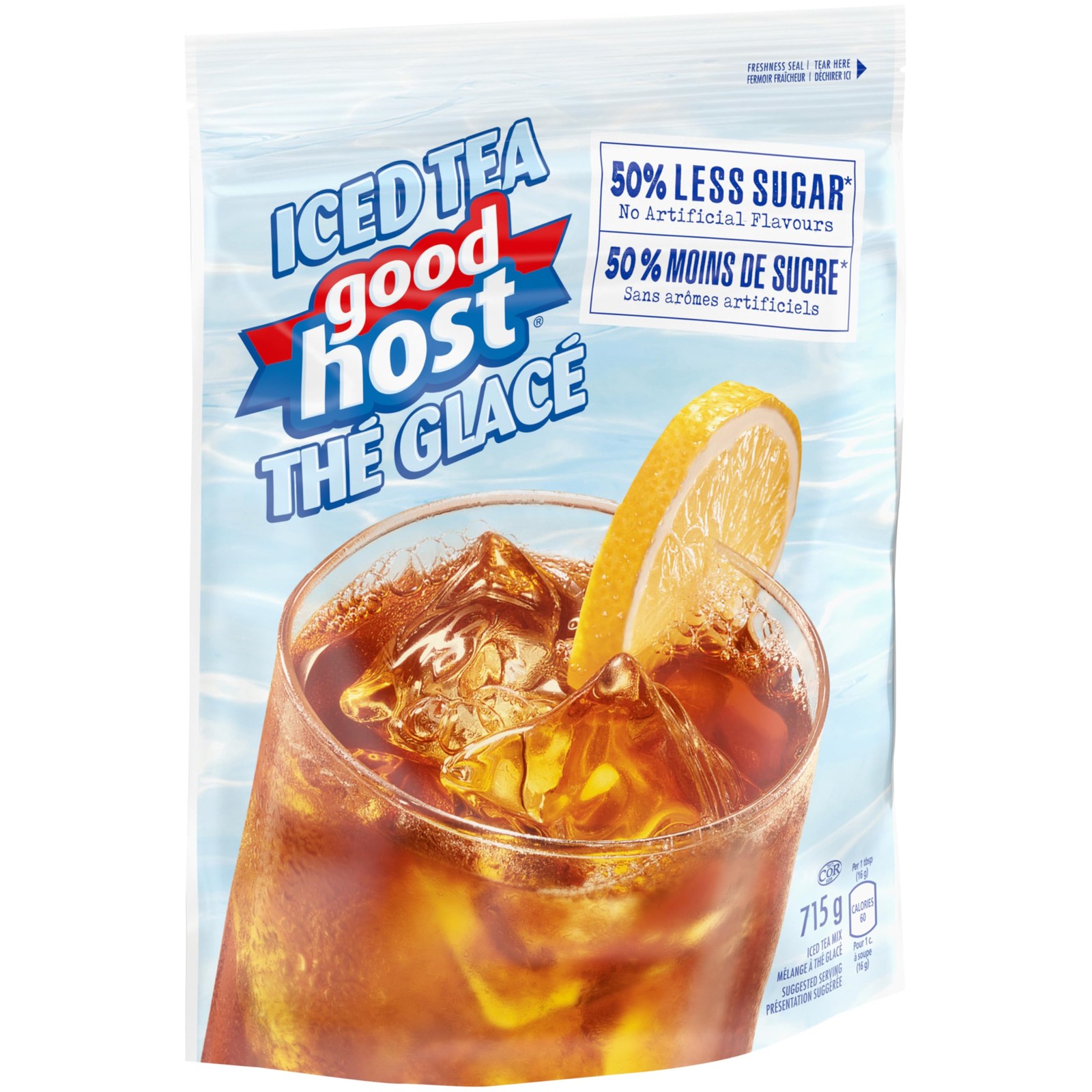 Original Iced Tea Mix, Less Sugar, 715g Pouch – Imported from Canada