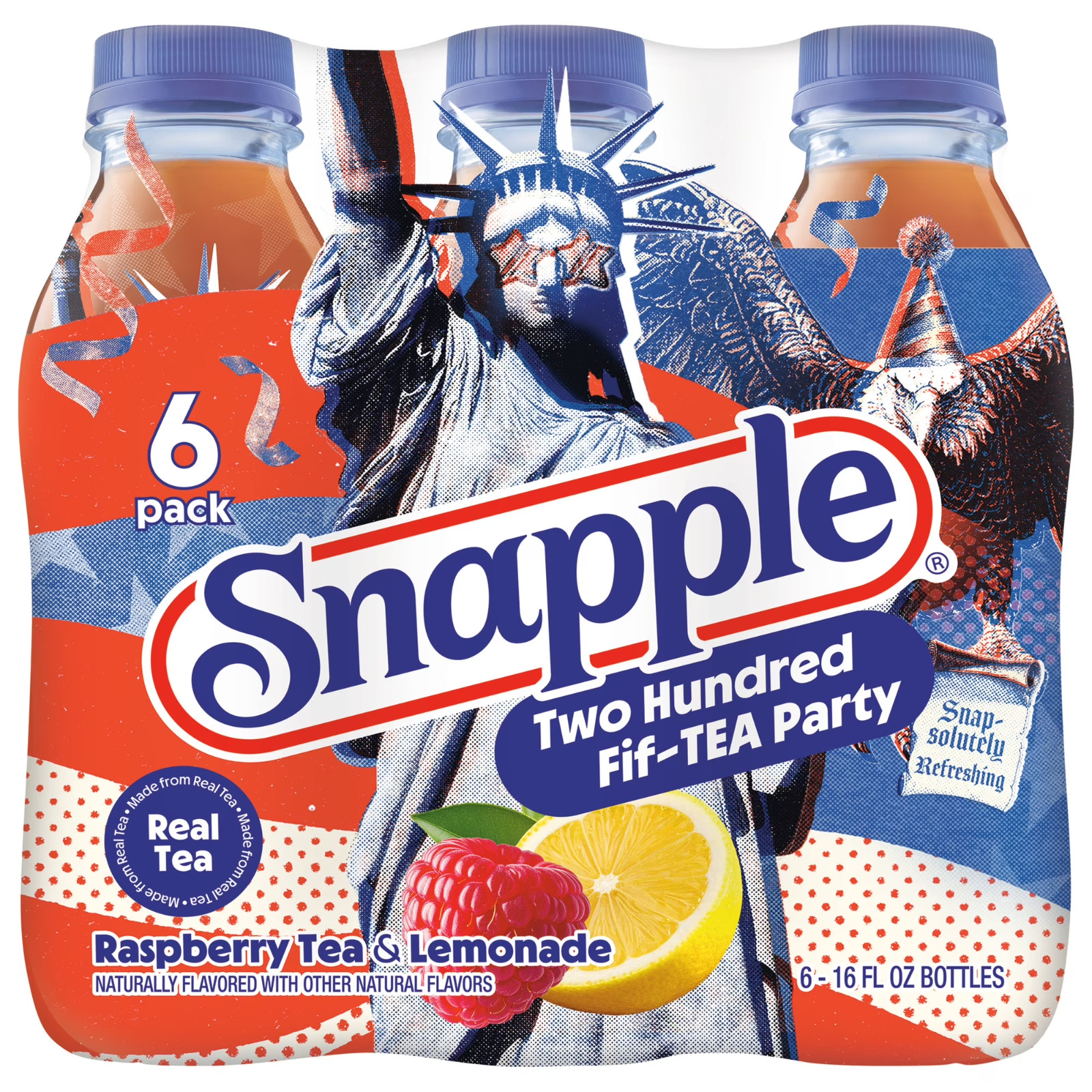 Snapple Raspberry Tea & Lemonade, 16 Fl Oz, 12 Pack *LIMITED EDITION*