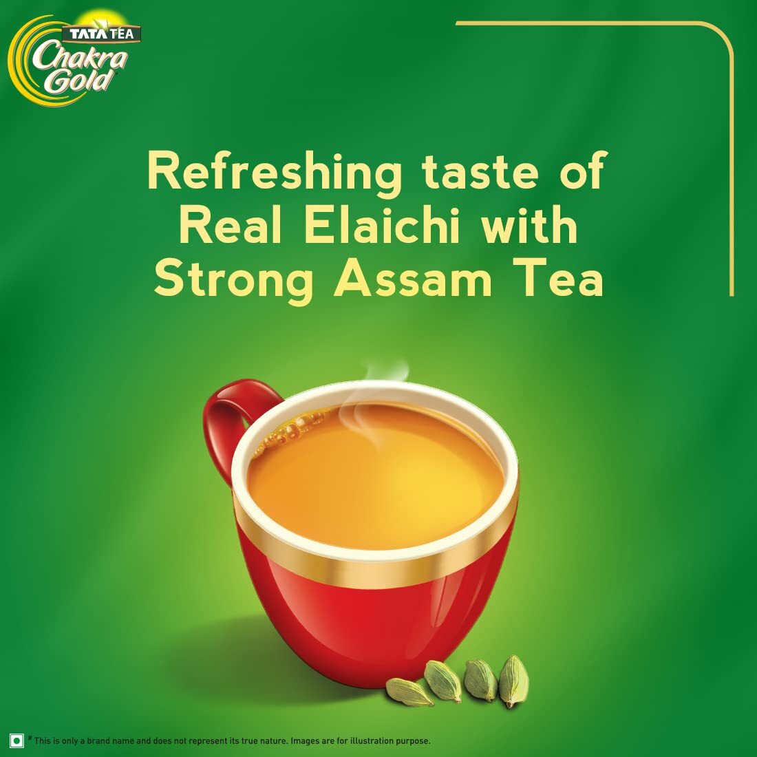 Tata Tea Chakra Gold ELAICHI -Cardamom Refreshing Flavor -250 Gram -Free Ship
