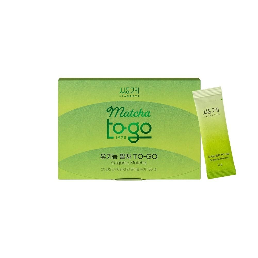 Ssanggye Organic Matcha Powder Sticks 100% Jeju Korea Green Tea 10 Packs 20g