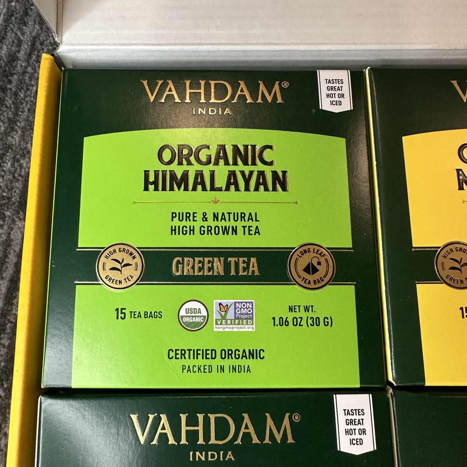 Organic Tea Natural Detox 90 Tea Bags 6 Flavors Tea Gift Set Healthy VAHDAM New