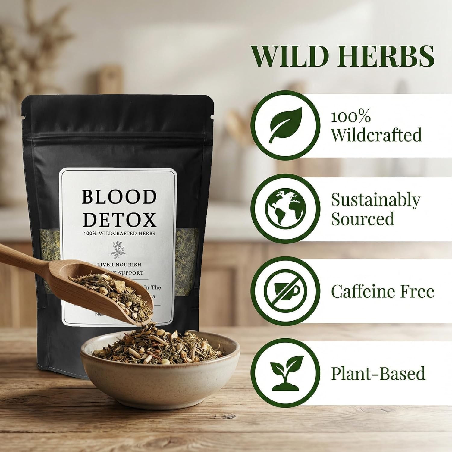 Healing Garden Blood Detox Jamaican Tea, Herbal PlantBased Botanical Tea with…