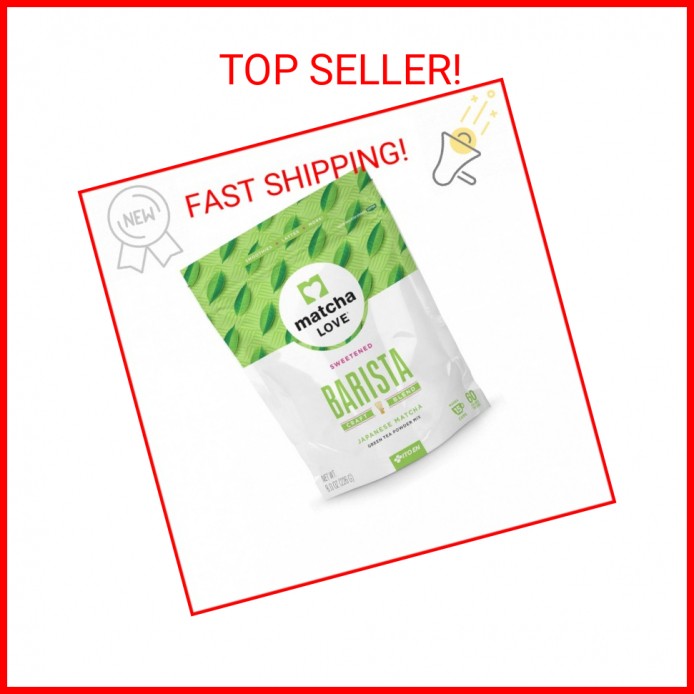 Matcha Love Green Tea Powder Packet, Sweetened, 8 Ounce