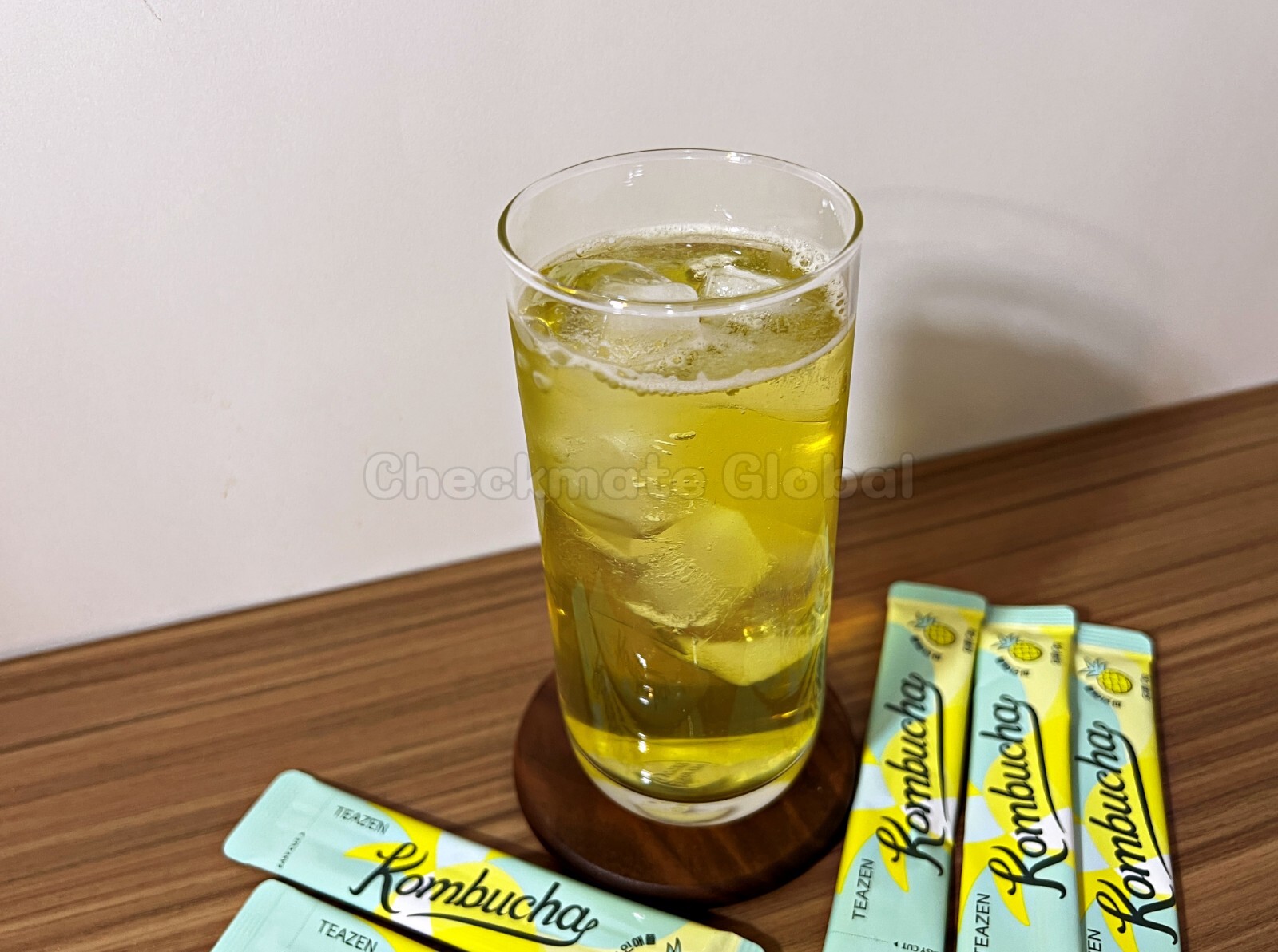 TEAZEN Kombucha Pineapple 30 Sticks | Sugar-Free Prebiotic