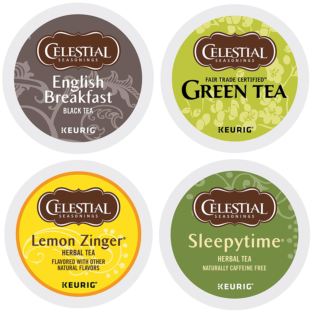 Celestial Seasonings Variety Tea Box 22 to 132 Keurig K cup Pods Pick Any Size