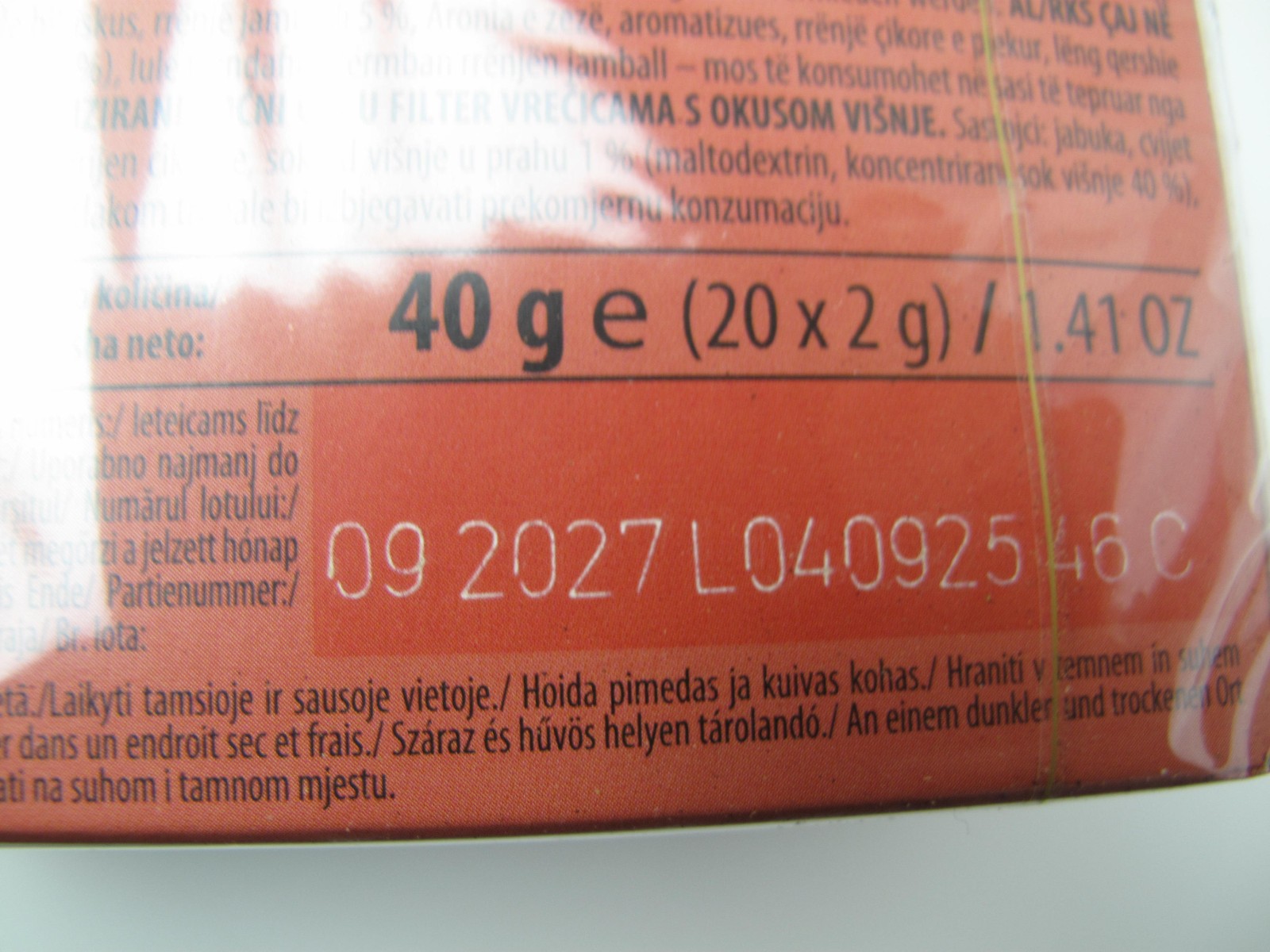 2 LOYD SWEET CHERRY Flavored Fruit Tea 20 Teabags Boxes (40 servings total)