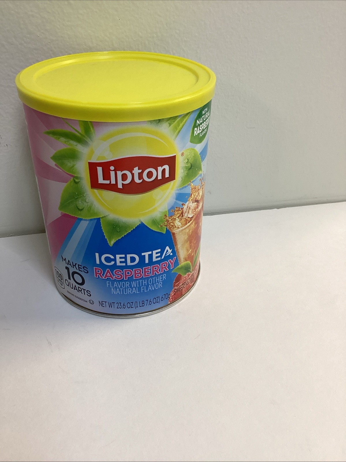Lipton Iced Tea Raspberry Iced Tea Mix, Makes 10 Quarts NEW HTF Exp 03/05/26