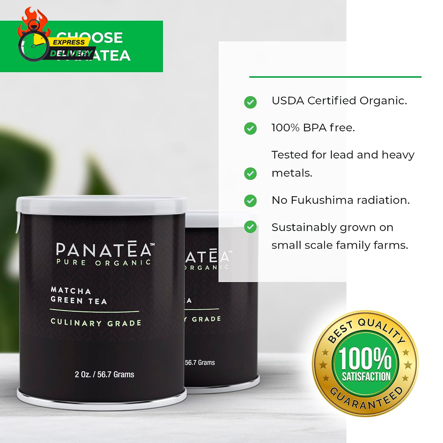 Certified Organic Matcha Green Tea Powder | 100% Pure Premium Culinary Grade Mat