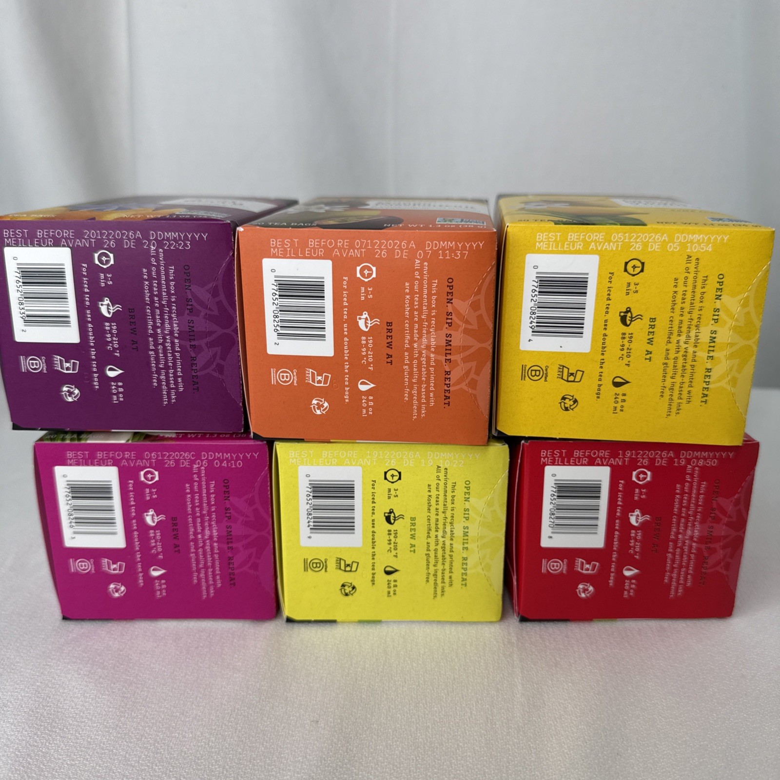 6 Pack Stash Fruity Herbal Tea 6 Flavor Assortment 116 ct Tea Bags BB 12/2026
