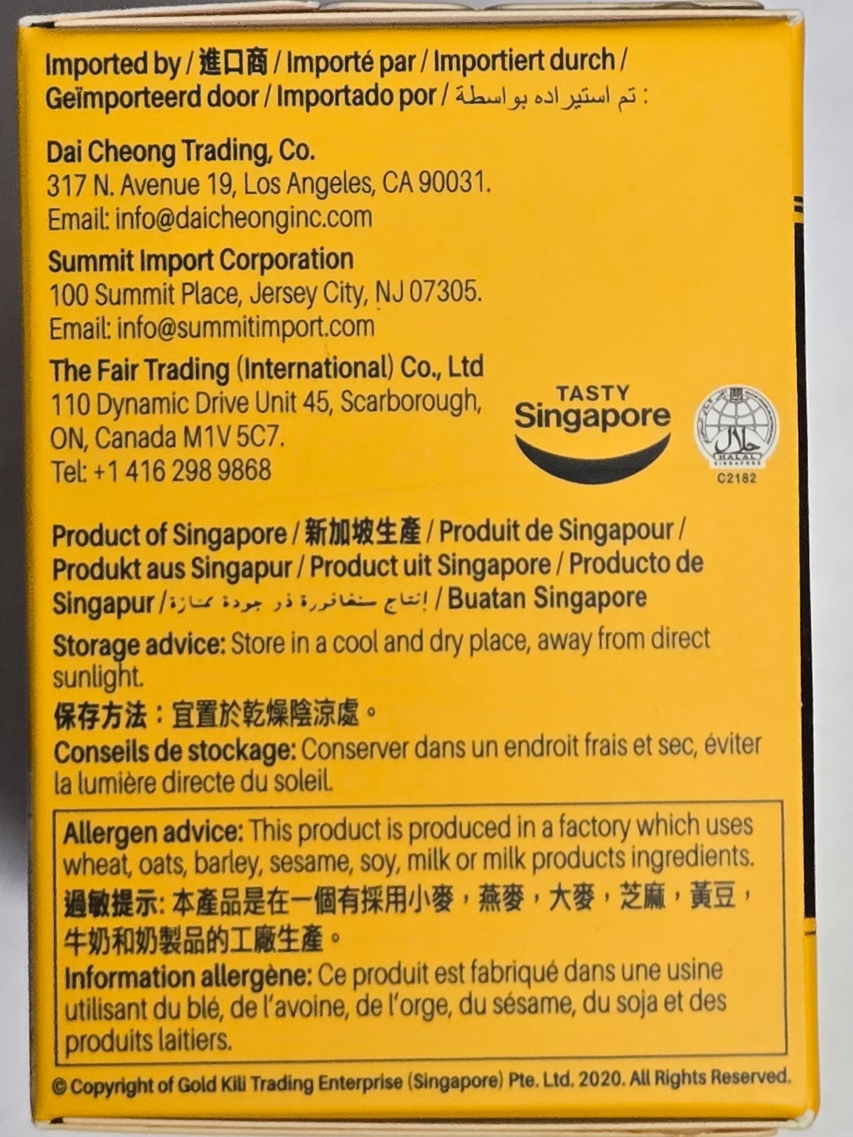 Gold Kili Instant Ginger Turmeric Drink / 10 Sachets X 16g