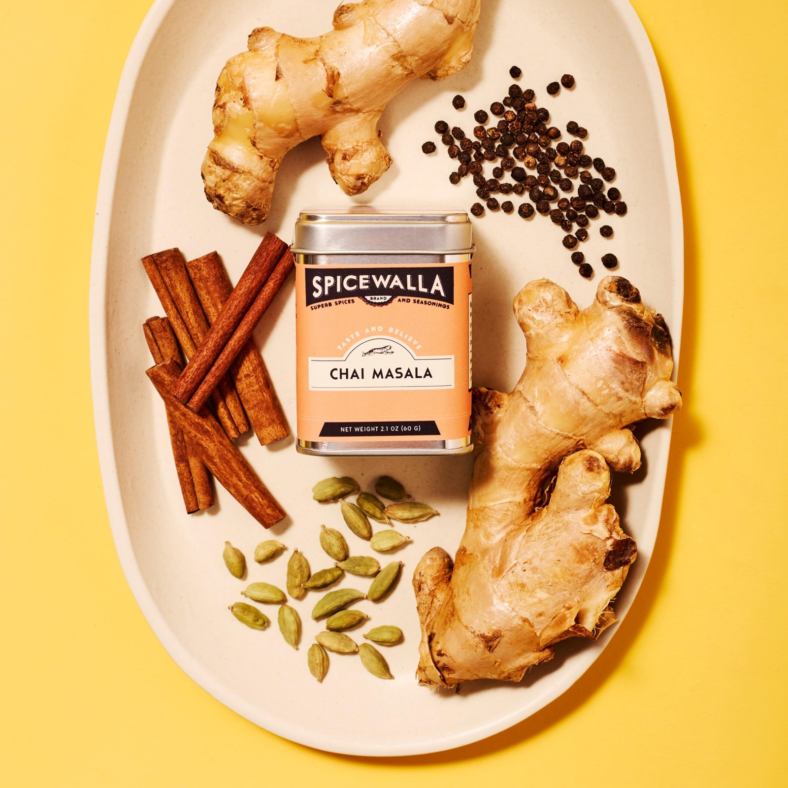 Chai Masala Spice Mix 2.1oz Unsweetened Powder Ginger Cardamom Cinnamon Tea
