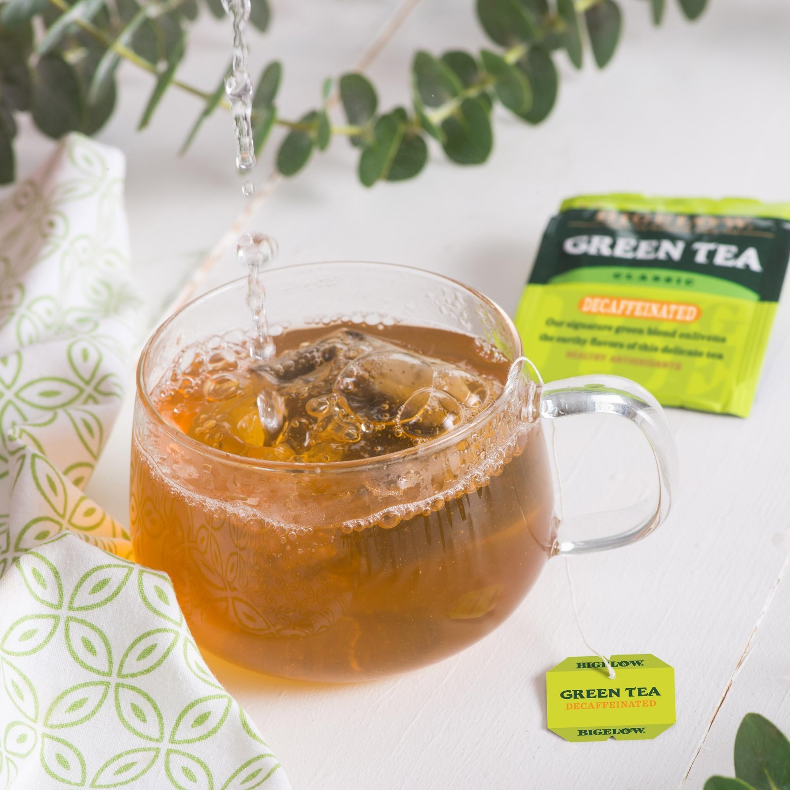 Decaf Green Tea Bags – Classic Flavor, 120 Total Bags, Pack of 6, Caffeine-Free