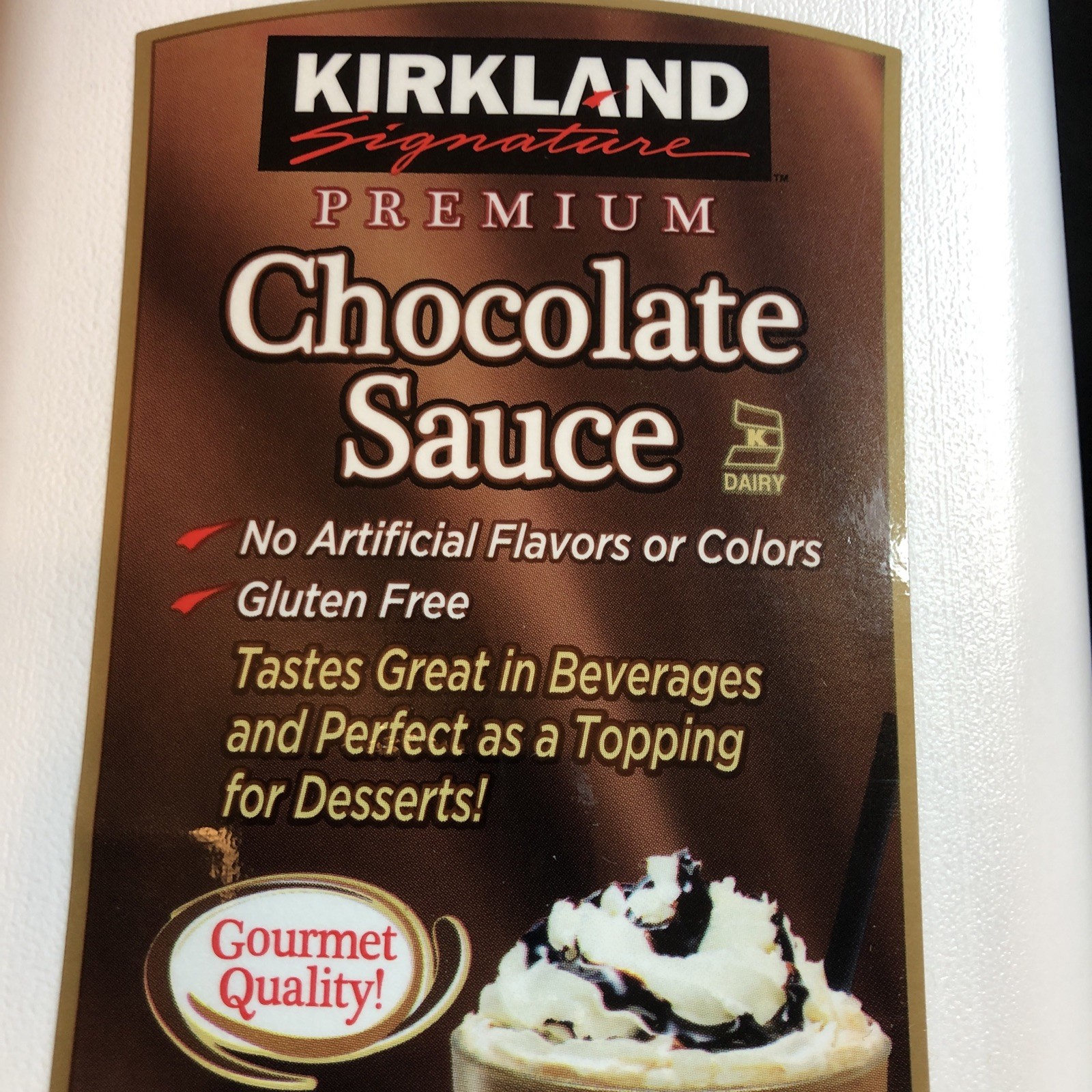 New – Kirkland Signature Premium Chocolate Sauce -Gourmet Quality- 64 oz -1.89L