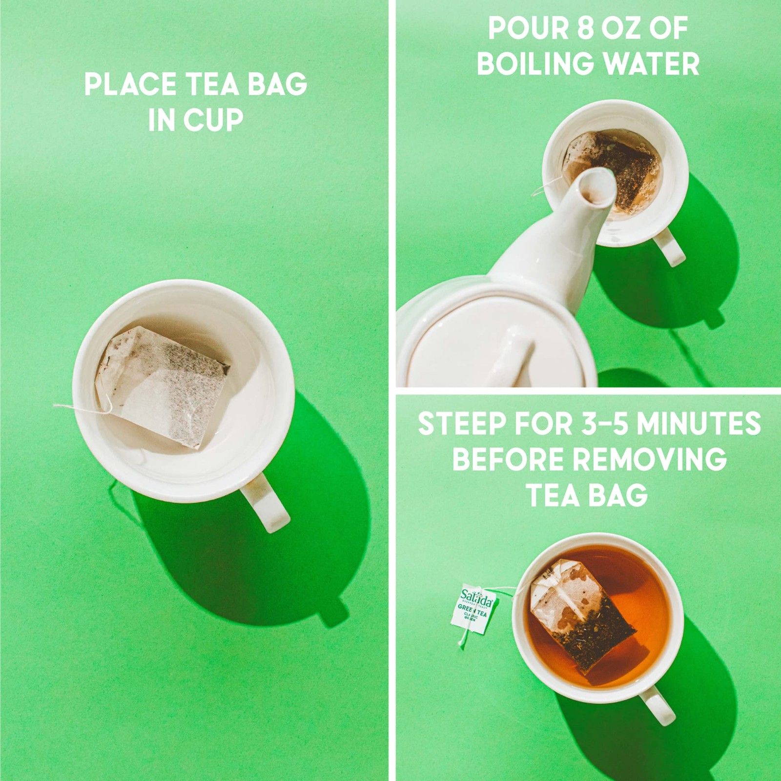 Salada Green Tea with 40 Individually Wrapped Bags Contains Caffeine…