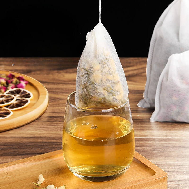 200x Non-woven Tea Bags Disposable Soup Tea Filter Bag Drawstring Gauze Bag Thin
