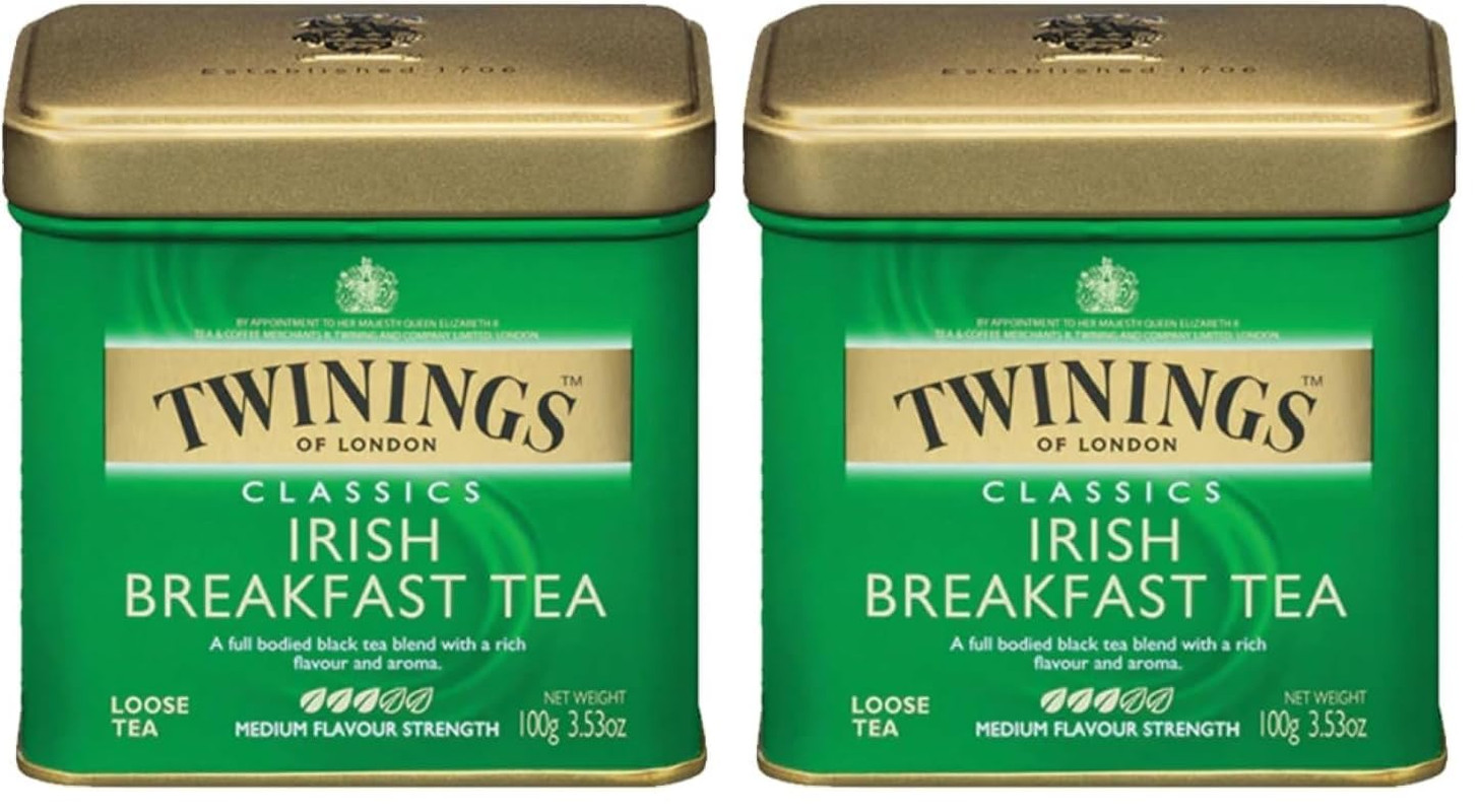 English Breakfast Loose Tea Tin, 3.53 Ounce Tin (Pack of 1), Smooth, Flavourful,