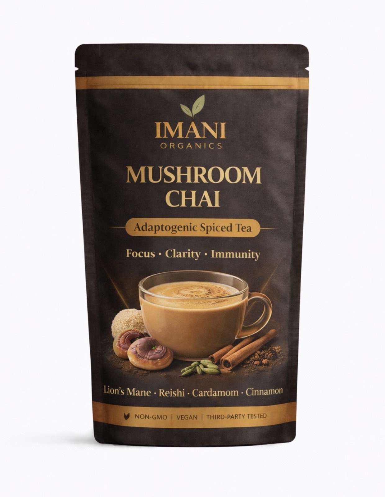 PRE-ORD Mushroom Chai Spiced tea With Lion’s Mane • Reishi – Cardamom – Cinnamon