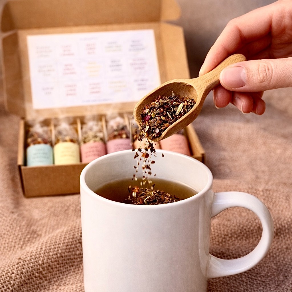 TeaDreamTea Loose Leaf Tea Gift Box 9 Blend Sampler Personalized Card Gift