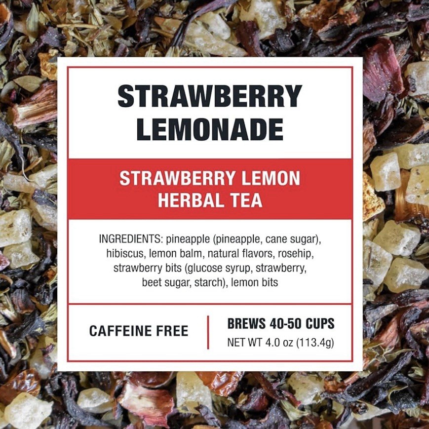 Tiesta Tea Strawberry Lemonade Loose Leaf IMMUNITY Non Caffeinated Hot/Cold 4 Oz