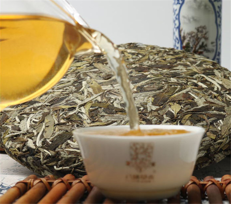 Puerh White Tea Cake Silver Needle Organic Pu Er Loose Leaf Natural Premium 350g
