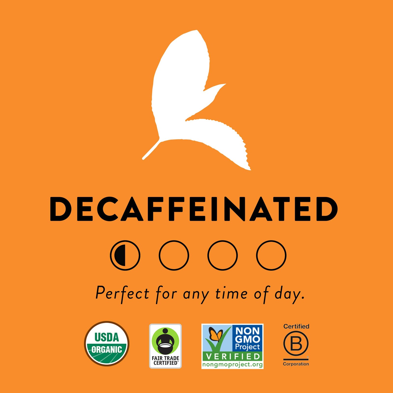 Decaffeinated English Breakfast Tea – Fair Trade – Compostable – 48 Organic B…
