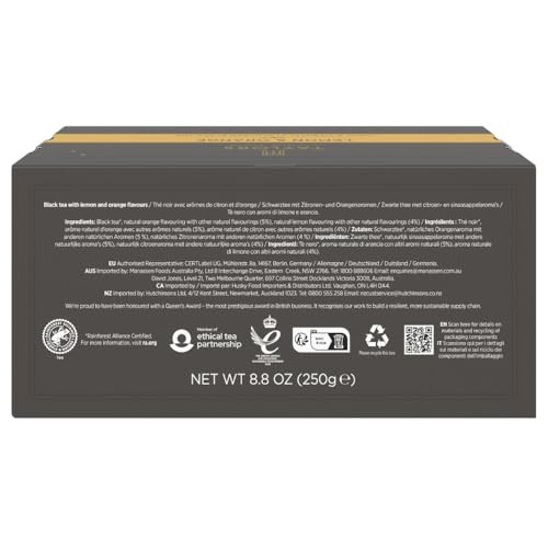 Taylors of Harrogate Lemon & Orange, Black Tea, 100 Count (Pack 1)