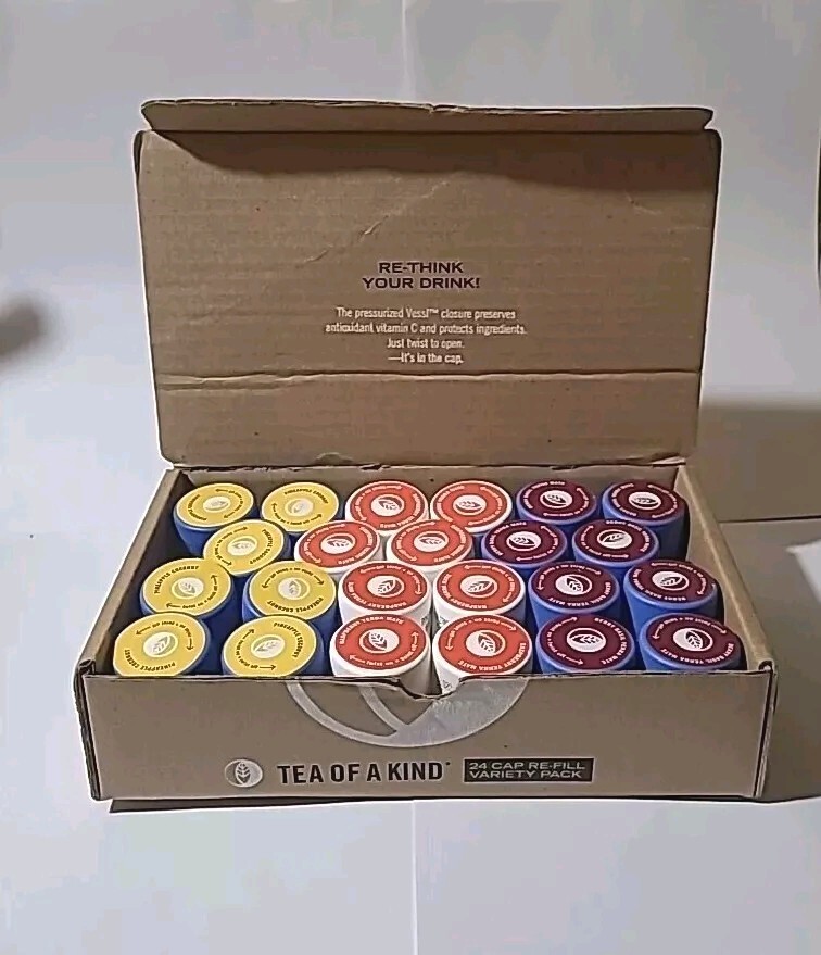 23 Variety Pack TEA Cap Refills For Toak Bottles Pineapple Coconut Raspberry