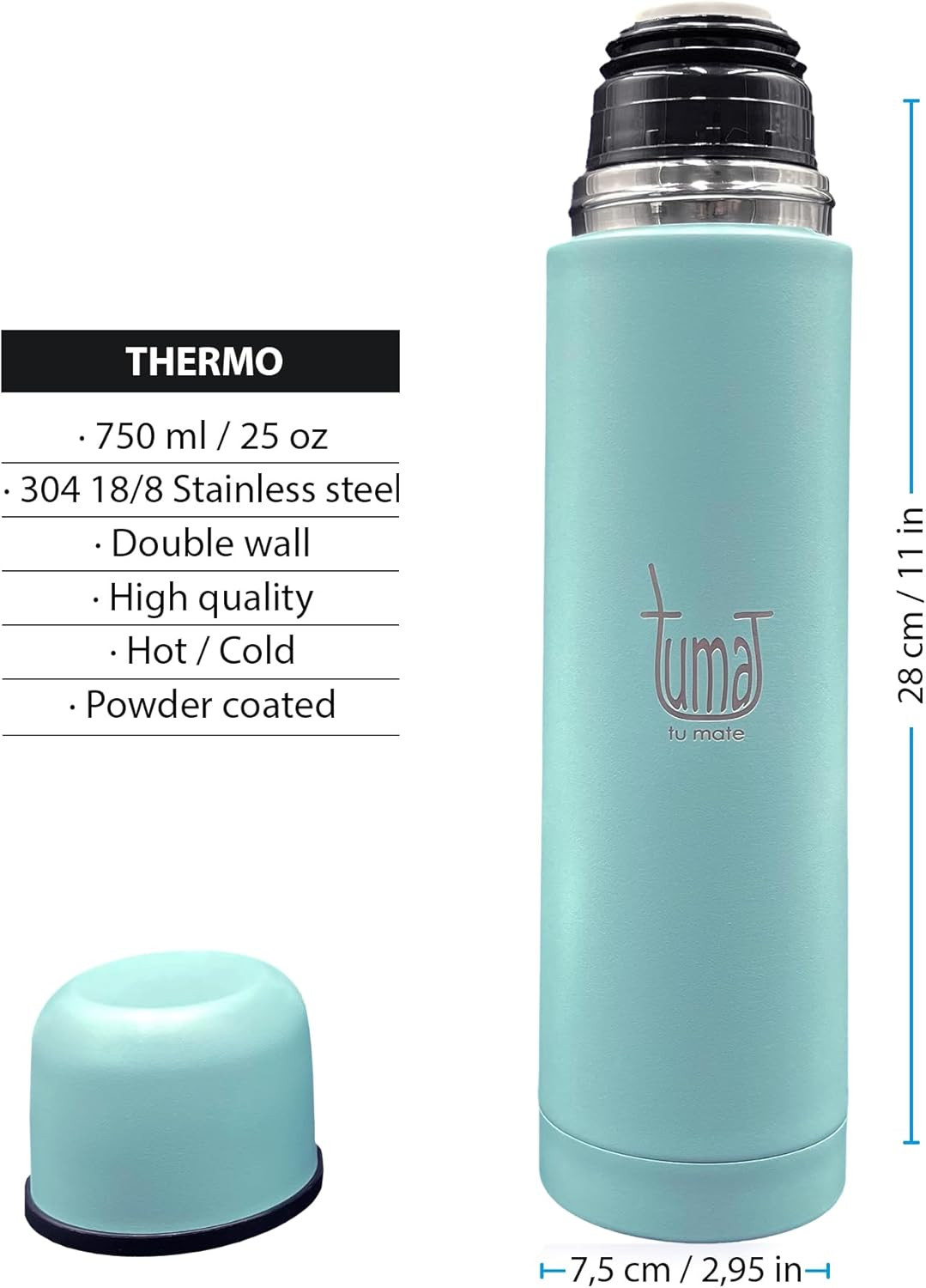 Complete Yerba Mate Kit – Stainless Steel Mate Cup Set, Bombilla (Straw) & 750Ml